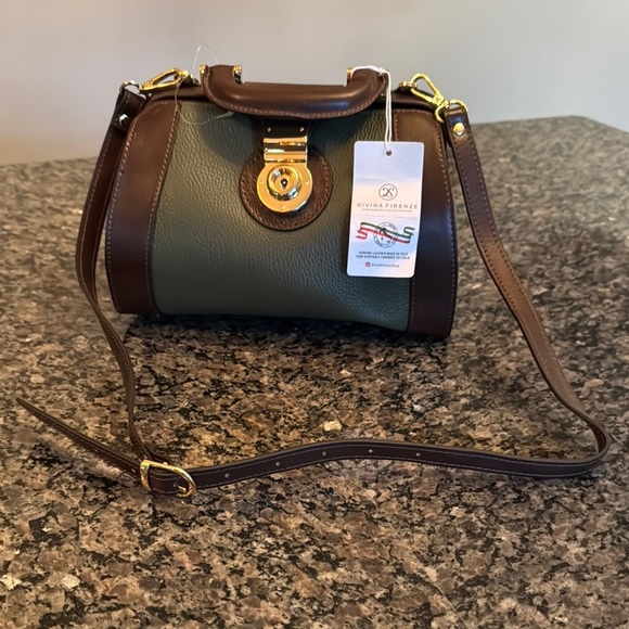 Divine Firenze leather handbag made in Italy NWT - Picture 1 of 16